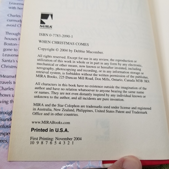 Debbie Macomber Four Christmas Novels Hardbacks Two First Printings - Picture 4 of 13